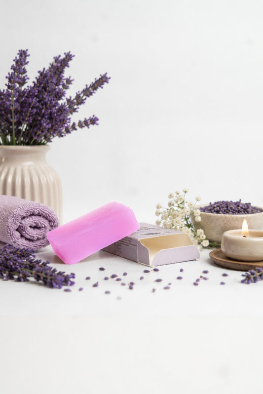 Satvik Sage Lavender Glycerine Bar lifestyle
