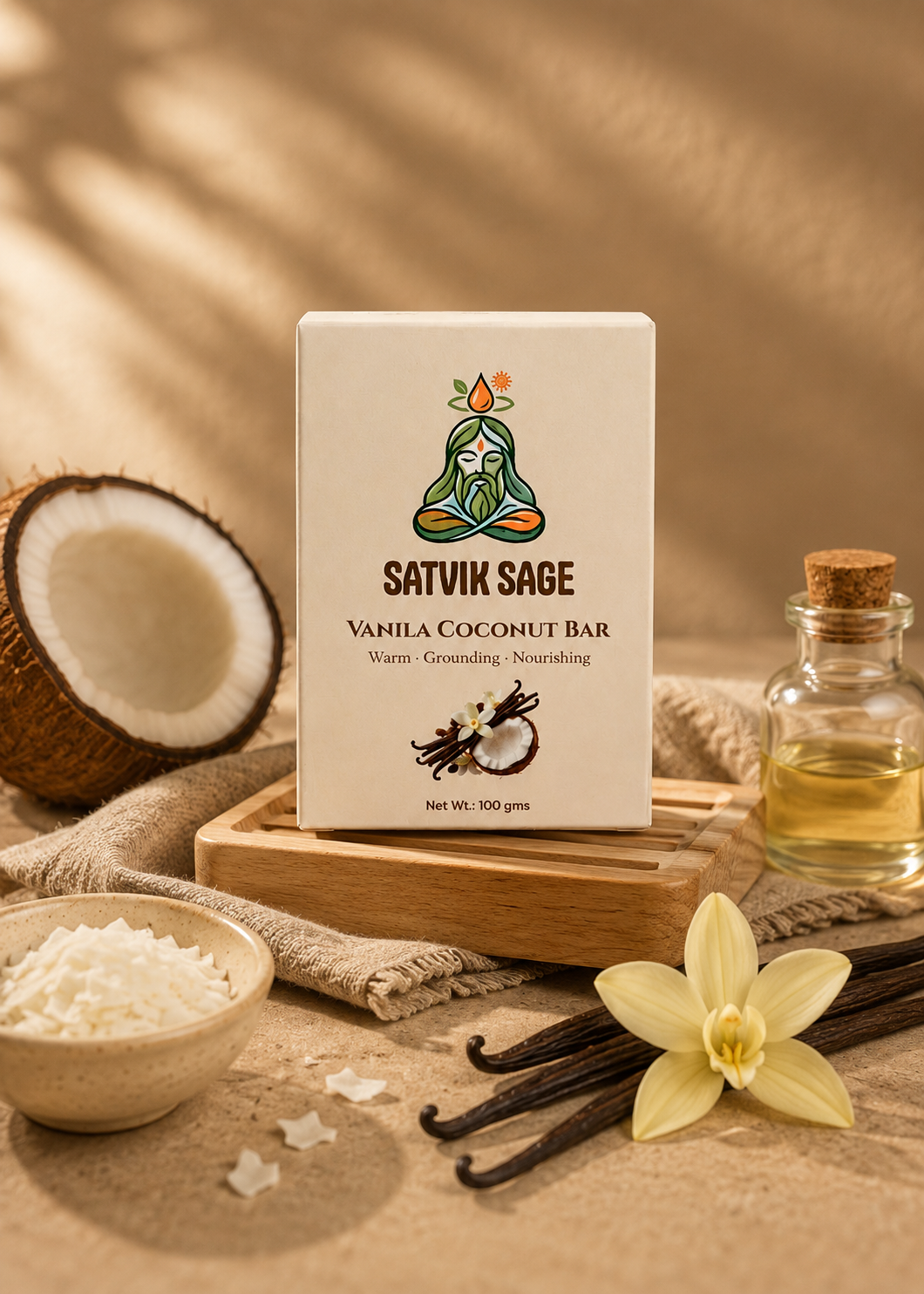 Vanilla coconut bar - (100g)