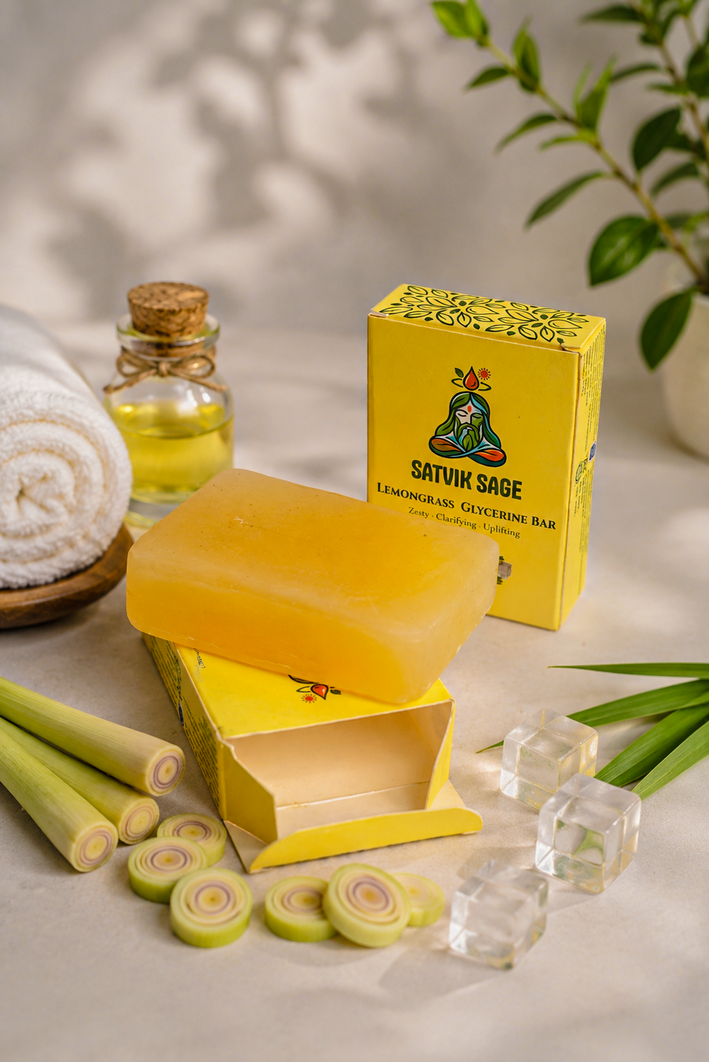Lemongrass Glycerine Bar - (100g)