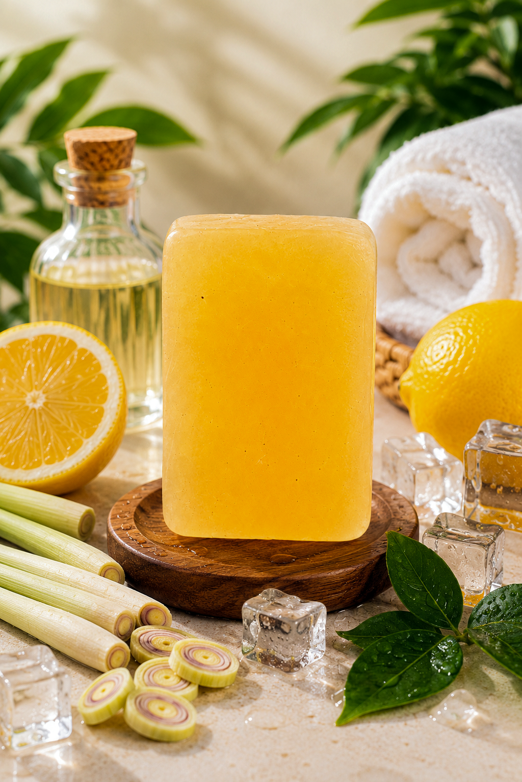 Lemongrass Glycerine Bar - (100g)