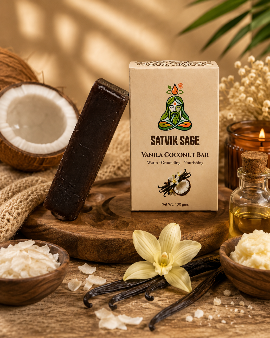 Vanilla coconut bar - (100g)