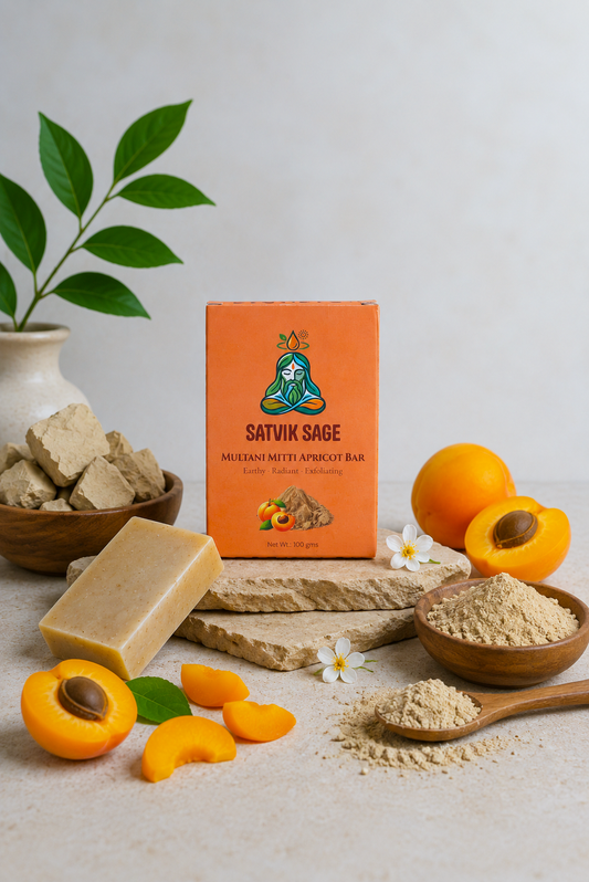 Multani Mitti Apricot Bar - (100g)