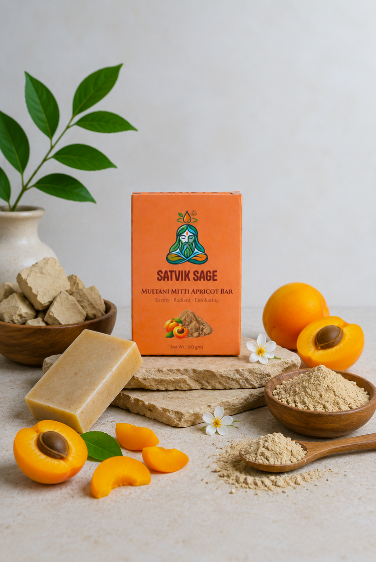 Multani Mitti Apricot Bar - (100g)